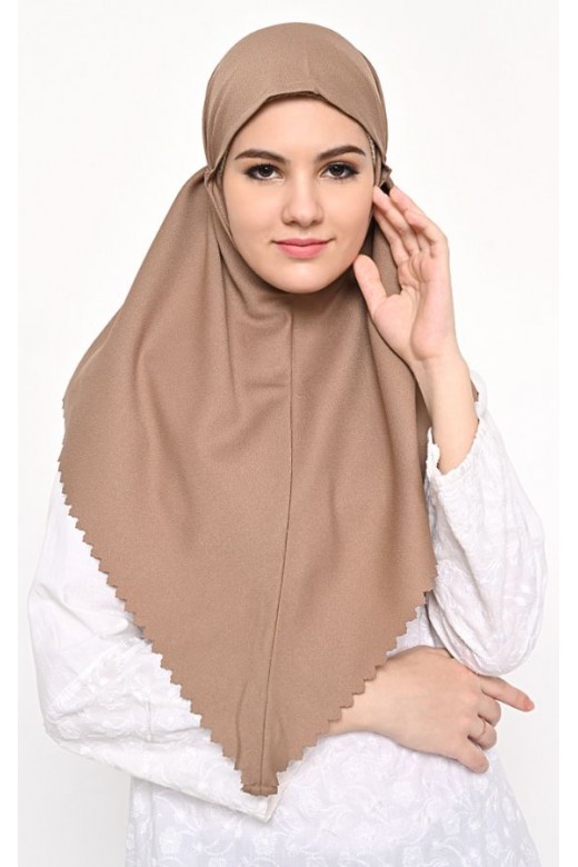 Bergo Sameera Hijab Instant Lasercut Mocca